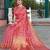 pink ethnic motifs woven design dharmavaram saree
