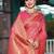 pink ethnic motifs woven design dharmavaram saree
