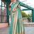 turquoise ethnic motifs woven design zari art silk blend dharmavaram saree