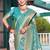 turquoise ethnic motifs woven design zari art silk blend dharmavaram saree