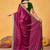 magenta embellished beads and stones sarees with blouse piece