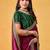 magenta embellished beads and stones sarees with blouse piece