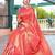 coral coral ethnic motifs woven design zari dharmavaram saree