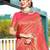 coral coral ethnic motifs woven design zari dharmavaram saree