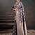 Purple woven design zari silk blend handloom banarasi saree