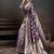 Purple woven design zari silk blend handloom banarasi saree