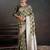 Olive ethnic motifs zari silk blend handloom banarasi saree