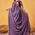 lavender embellished beads and stones sarees with blouse piece