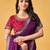 purple embellished beads and stones sarees with blouse piece