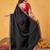 black embellished beads and stones sarees with blouse piece