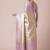 cream paisley woven design zari kanjeevaram silk blend saree