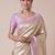 cream paisley woven design zari kanjeevaram silk blend saree