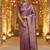 Purple woven design zari silk blend heavy work banarasi saree