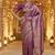 Purple woven design zari silk blend heavy work banarasi saree