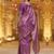 Purple woven design zari silk blend heavy work banarasi saree