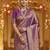 Purple woven design zari silk blend heavy work banarasi saree