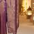 Purple woven design zari silk blend heavy work banarasi saree