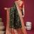 green woven design zari art silk blend designer banarasi saree