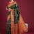 green woven design zari art silk blend designer banarasi saree