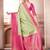 green striped zari kanjeevaram silk blend saree