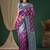 Purple purple ethnic motifs woven design zari silk blend banarasi saree unstiched blouse