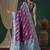 Purple purple ethnic motifs woven design zari silk blend banarasi saree unstiched blouse