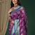 Purple purple ethnic motifs woven design zari silk blend banarasi saree unstiched blouse