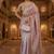 mauve ethnic motifs woven design zari banarasi silk blend saree