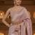 mauve ethnic motifs woven design zari banarasi silk blend saree