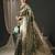 olive woven design zari organza banarasi saree