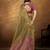 gold woven design khadi saree with zari border