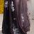 purple women floral embellished sequinned organza saree