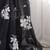 black floral embroidered sequinned organza saree