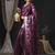 magenta woven design zari organza banarasi saree
