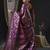 magenta woven design zari organza banarasi saree