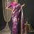 magenta woven design zari organza banarasi saree