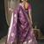 magenta woven design zari organza banarasi saree