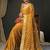 yellow ethnic motifs woven design zari georgette kanjeevaram saree