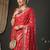 red woven design zari georgette kanjeevaram saree