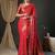 red woven design zari georgette kanjeevaram saree