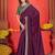 Purple embellished beads and stones saree