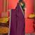 Purple embellished beads and stones saree