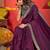 Purple embellished beads and stones saree