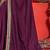 Purple embellished beads and stones saree