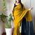 mustard cotton blend saree with blouse piece