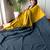 mustard cotton blend saree with blouse piece