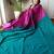 burgundy cotton blend solid saree