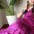 burgundy cotton blend solid saree