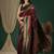 Maroon maroon ethnic motifs zari silk blend banarasi saree unstiched blouse