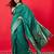 teal woven design zari banarasi silk blend saree